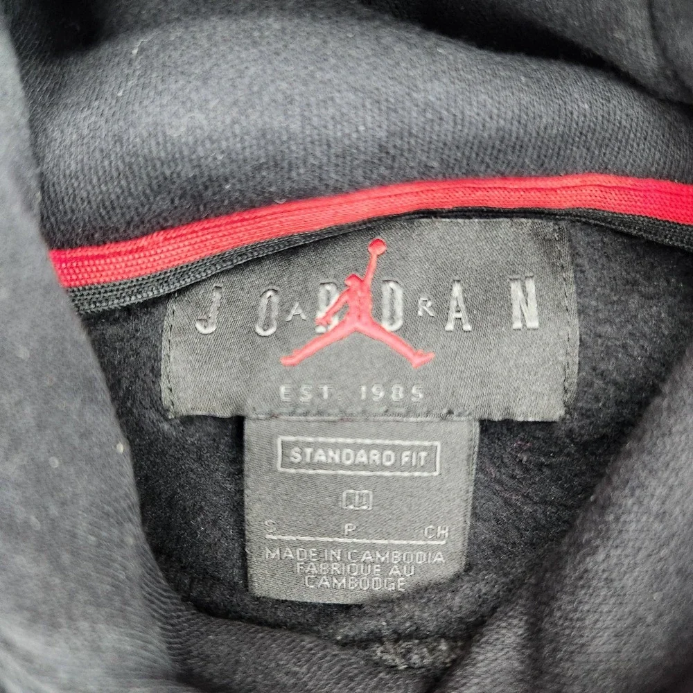 Air Jordan Standard Fit Hoodie Mens Size S Black Jumpman Logo
